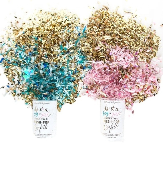 Eco-friendly Wedding Favors Mini Party Popper Handheld Boy Or Girl New Years Confetti Push Pop