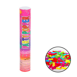 Turn the handle to shoot the vibrant colorful wedding confetti cannon into the air Biodegradable party popper