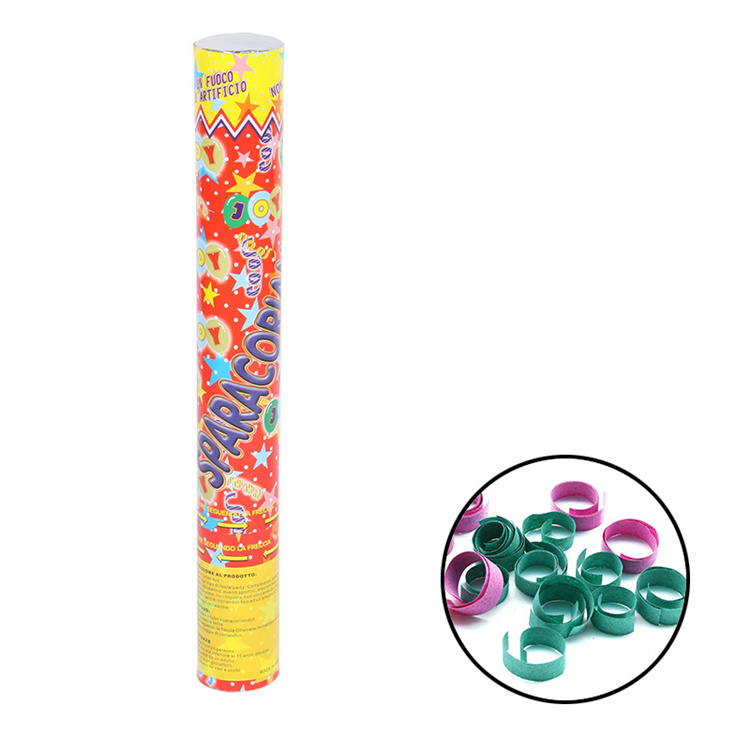 Turn the handle to shoot the vibrant colorful wedding confetti cannon into the air Biodegradable party popper