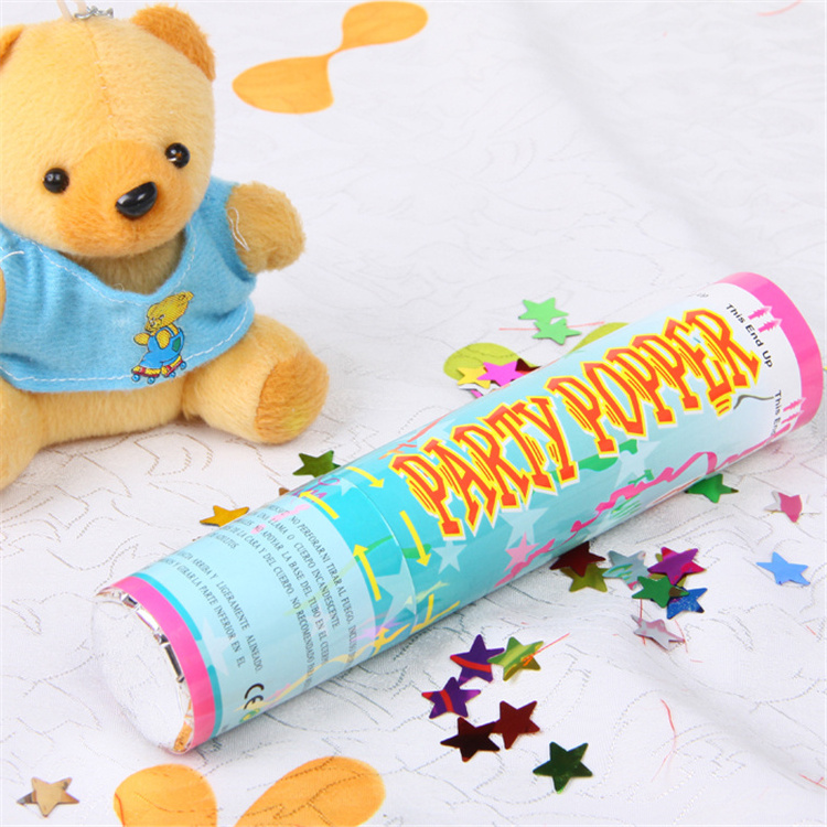 Wholesale multicolor gender reveal party supplies biodegradable confetti cannon