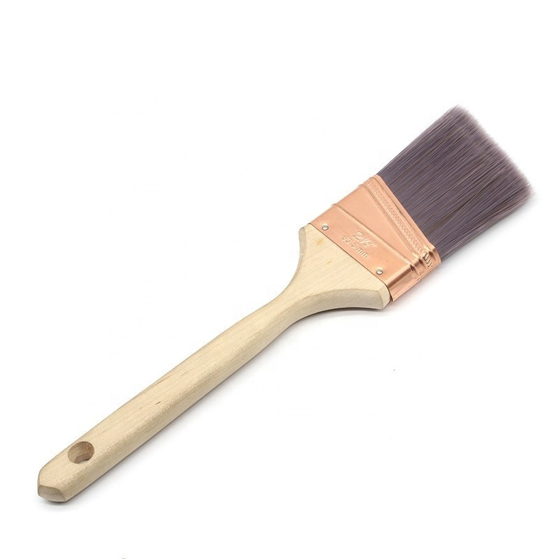 1-4 inch angle tapered paint brush roller brush with long wooden handle