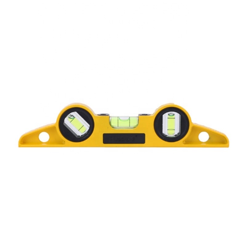 Hot Sell 250mm Mini Die Aluminium Spirit Level Scaffold Level Bridge Level 3 Vials Milled Base