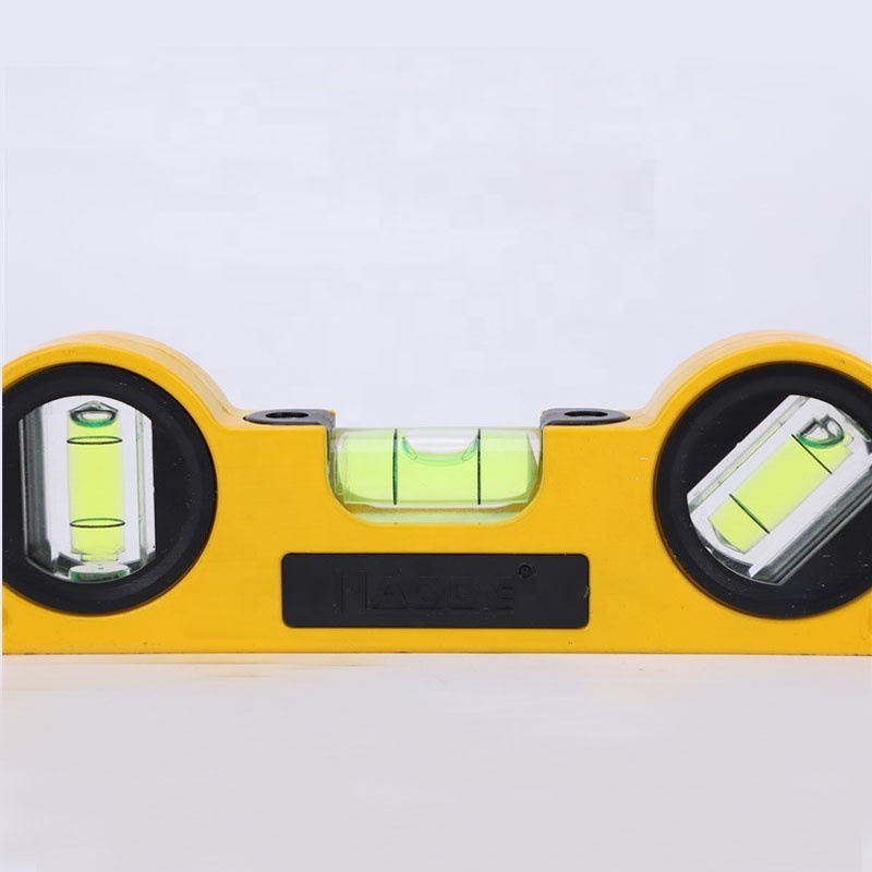 Hot Sell 250mm Mini Die Aluminium Spirit Level Scaffold Level Bridge Level 3 Vials Milled Base