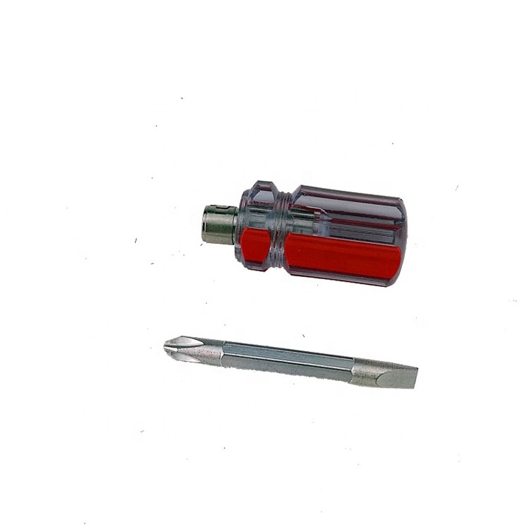 Mini screwdriver with transparent crystal handle  dual-purpose screwdriver