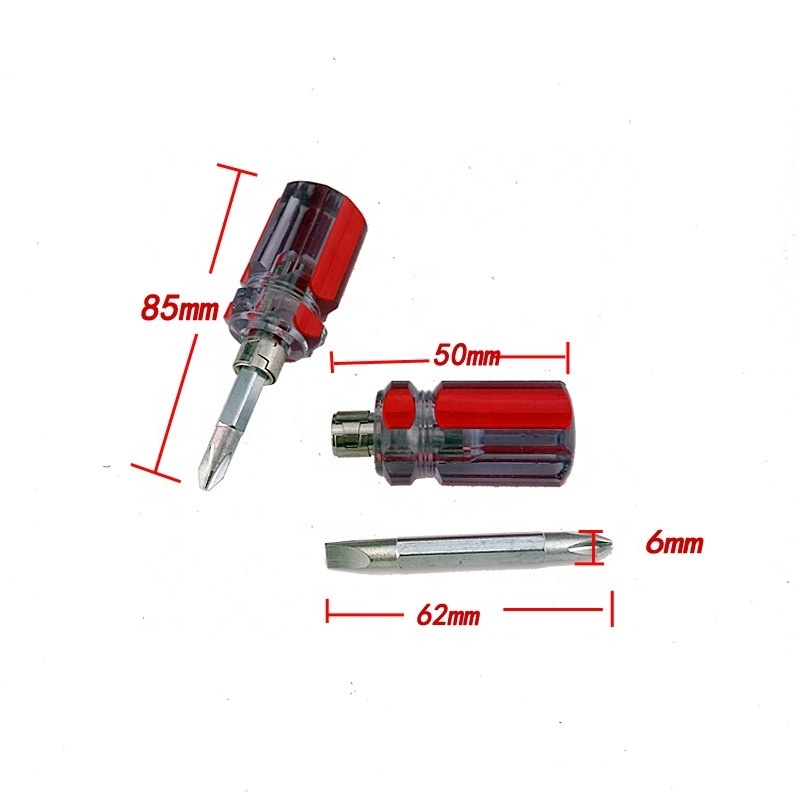 Mini screwdriver with transparent crystal handle  dual-purpose screwdriver