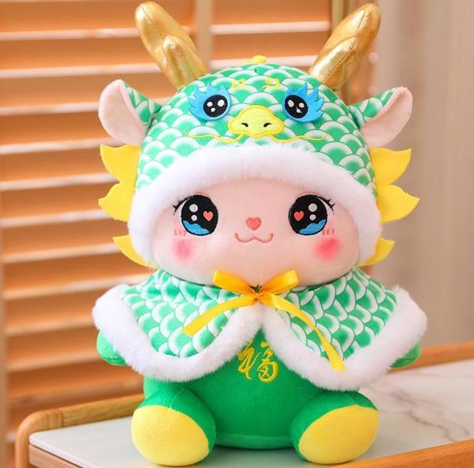 2024 Chinese Spring Festival cute cartoon dragon plush toys new year decoration dragon pillow stuffed & plush toy