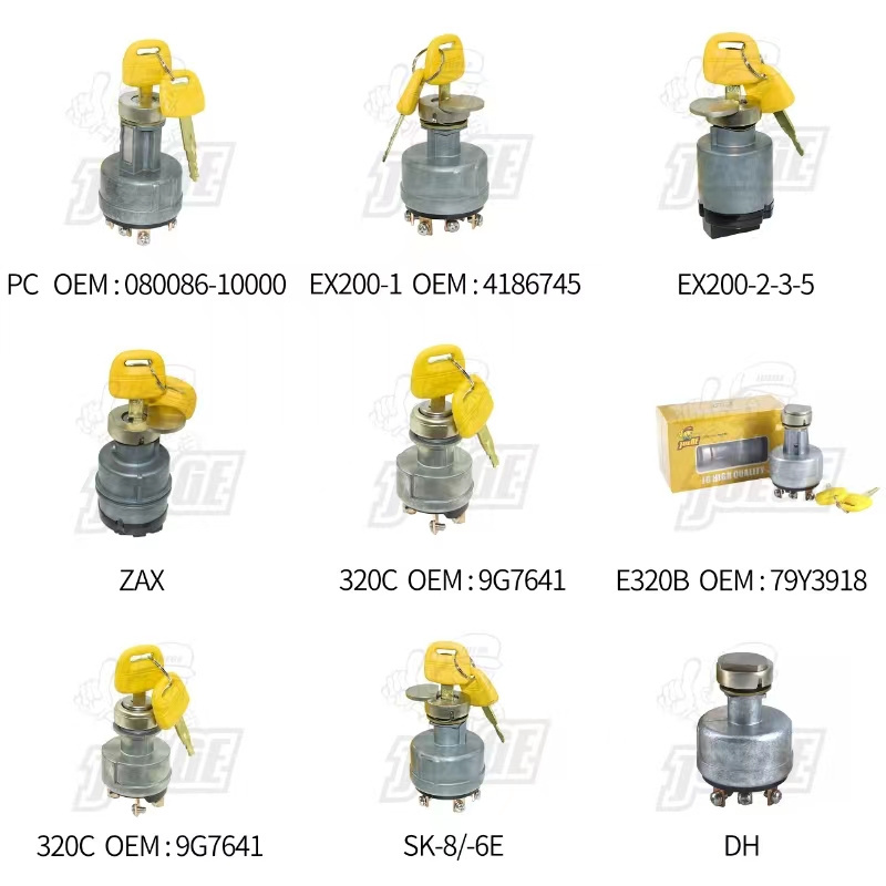 PC2002 PC200-3 PC200-5 0808650000 08086-10000 0808610000 Ignition Switch with 6 Pins suitable for Komatsu 08086-50000 0808650000