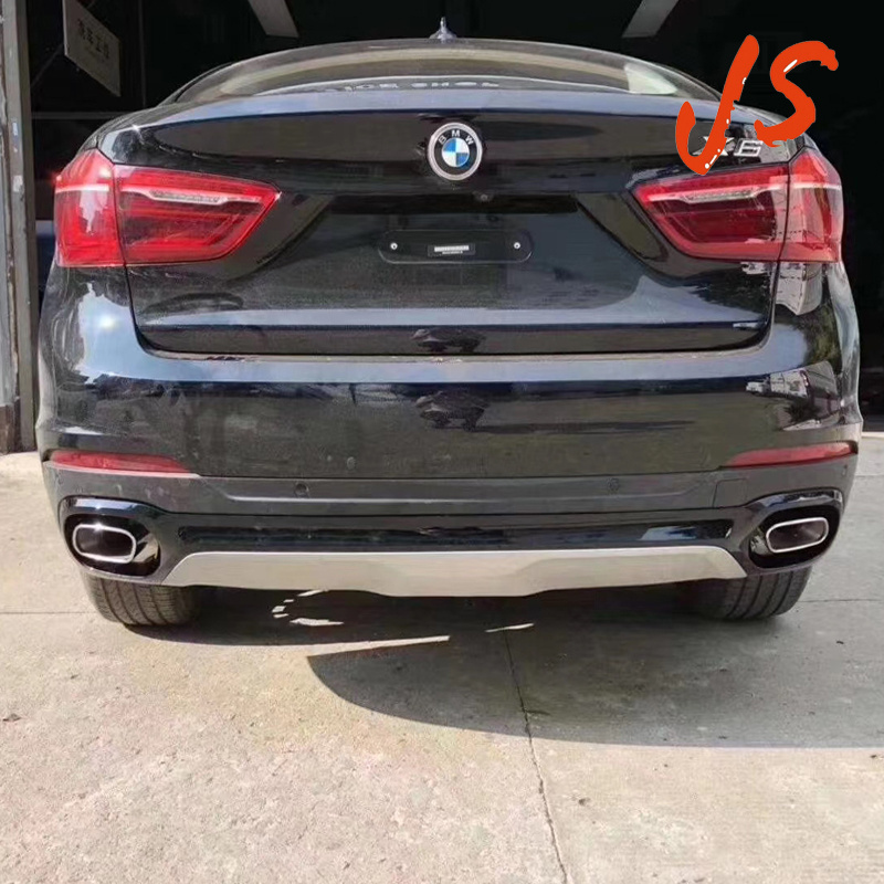 Original factory style easy installation auto body kit Car Rear bumpers Lips diffuser exhaust pipes For BMW X6