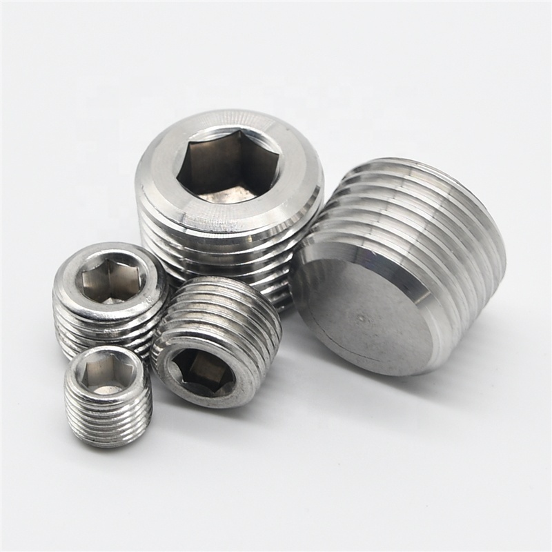 304 316  stainless steel  NPT Male Hollow Hex Plug fittings