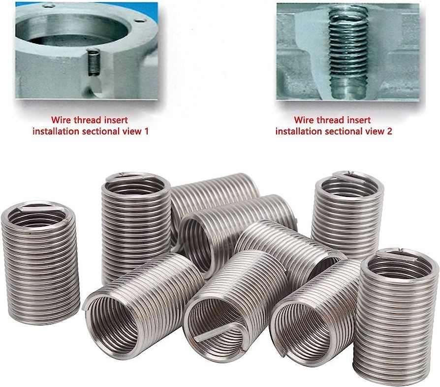 DIN8140 M2.5-M24 Helical Recoil Insert Stainless Steel Thread Wire Thread Insert