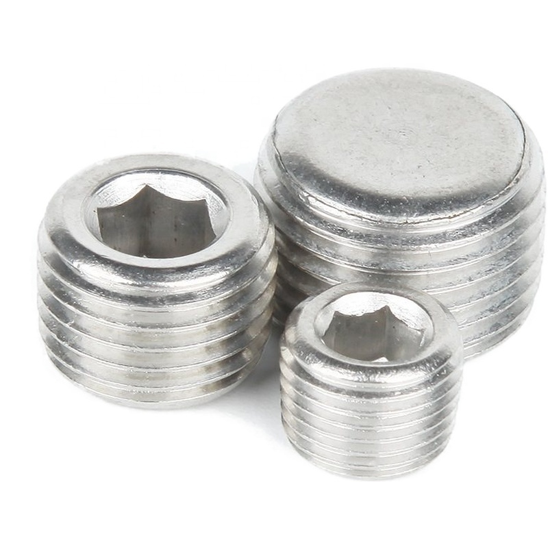 304 316  stainless steel  NPT Male Hollow Hex Plug fittings