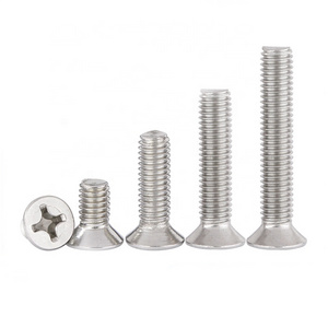 All Size DIN965 304 316 CSK Stainless Steel Flat Head Cross Recessed Bolts GB819 Countersunk Head Phillips Machine Screw