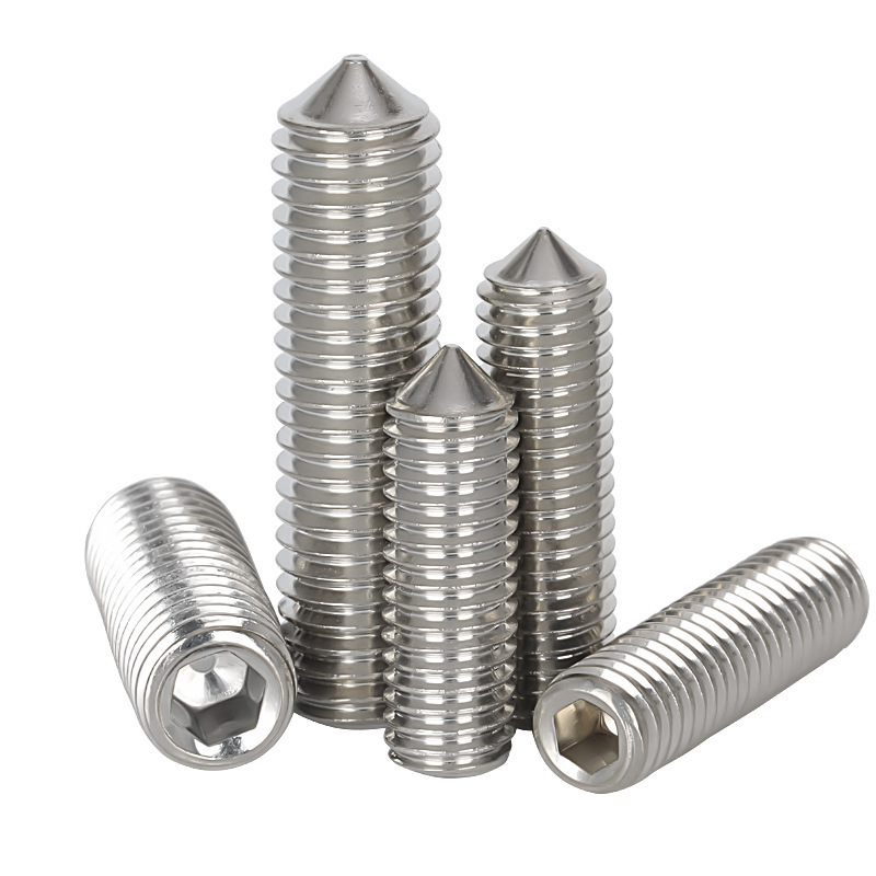 304 stainless steel hexagon socket point set screw, top screw, headless set screw