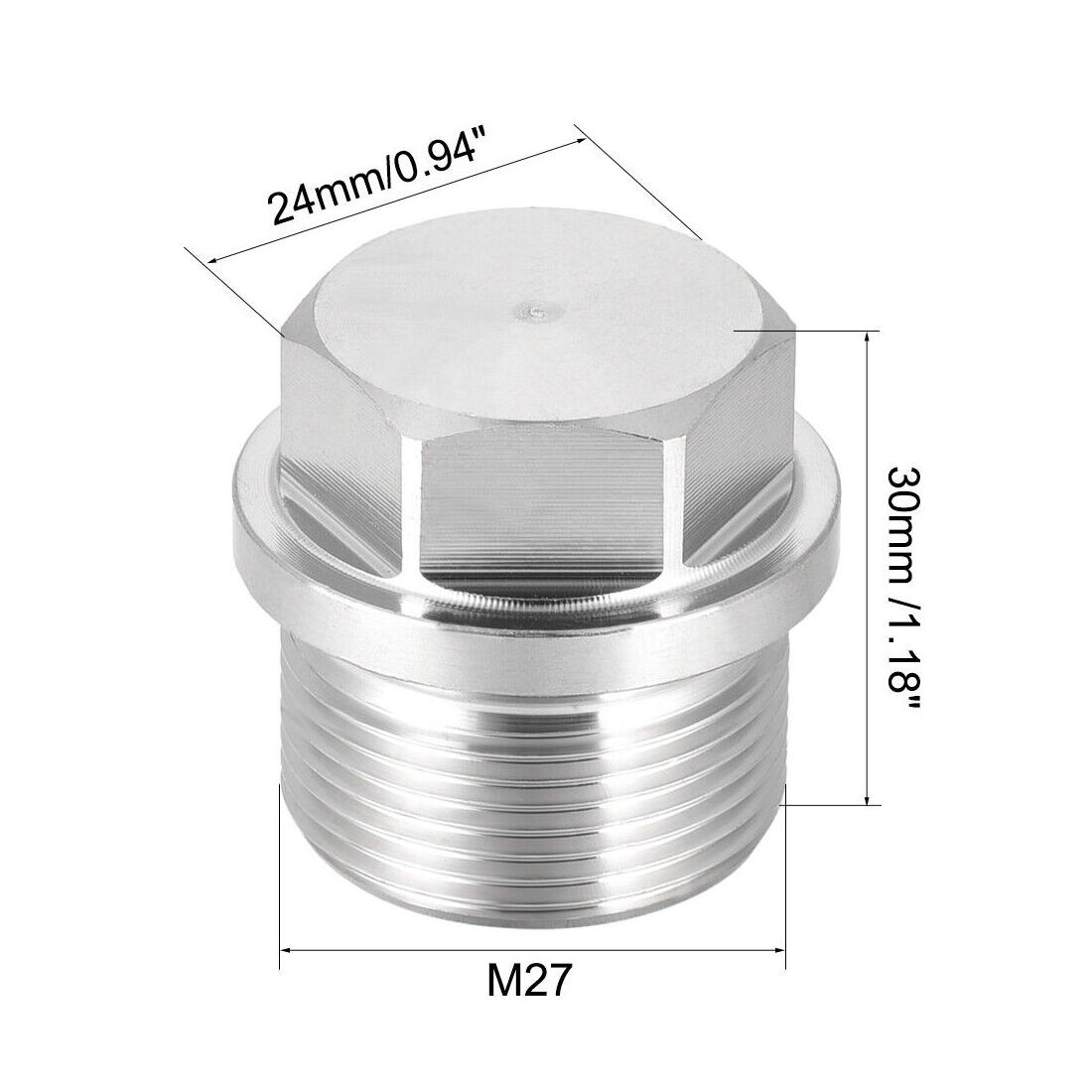 Stainless Steel npt steel pipe plug Threaded hexagonal Head Plug pipe fitting male thread bsp hexagonal plug