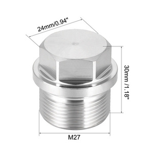 Stainless Steel npt steel pipe plug Threaded hexagonal Head Plug pipe fitting male thread bsp hexagonal plug