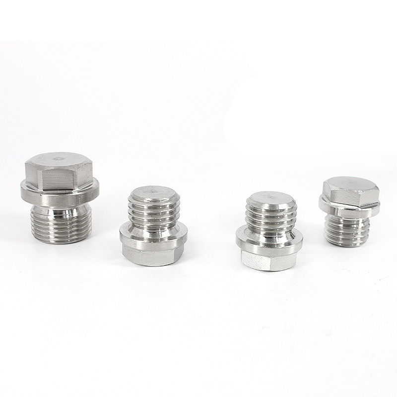 Stainless Steel npt steel pipe plug Threaded hexagonal Head Plug pipe fitting male thread bsp hexagonal plug