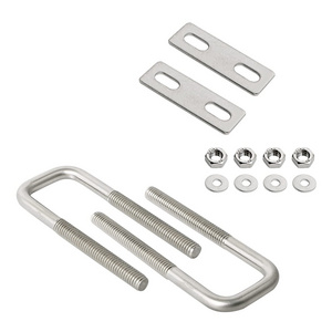 flat u bolt  3 Sets 35mm Inner Width 100mm Length M8 304 Stainless Steel with Nuts