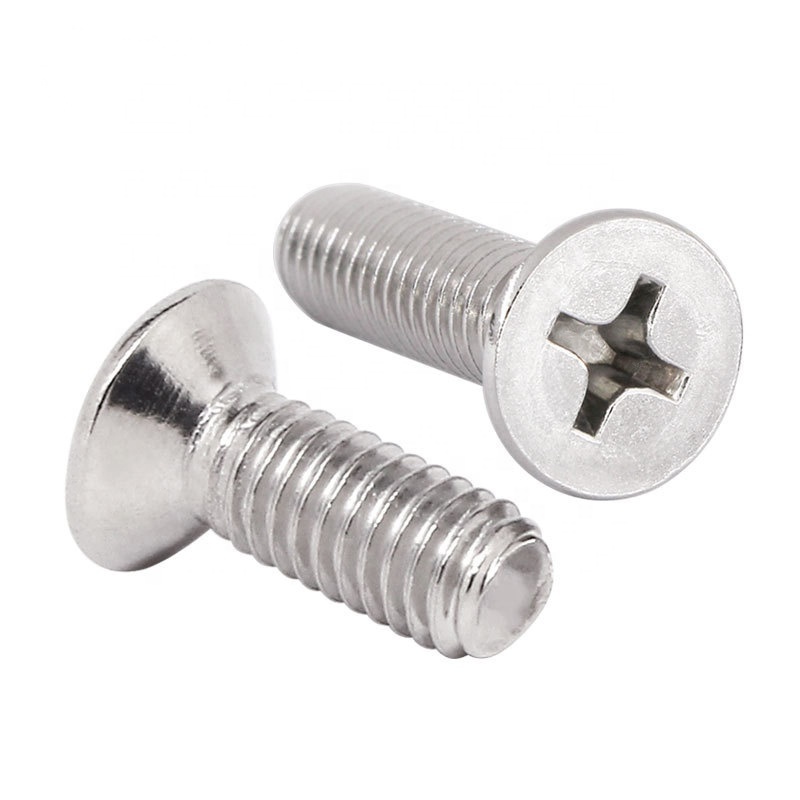 All Size DIN965 304 316 CSK Stainless Steel Flat Head Cross Recessed Bolts GB819 Countersunk Head Phillips Machine Screw