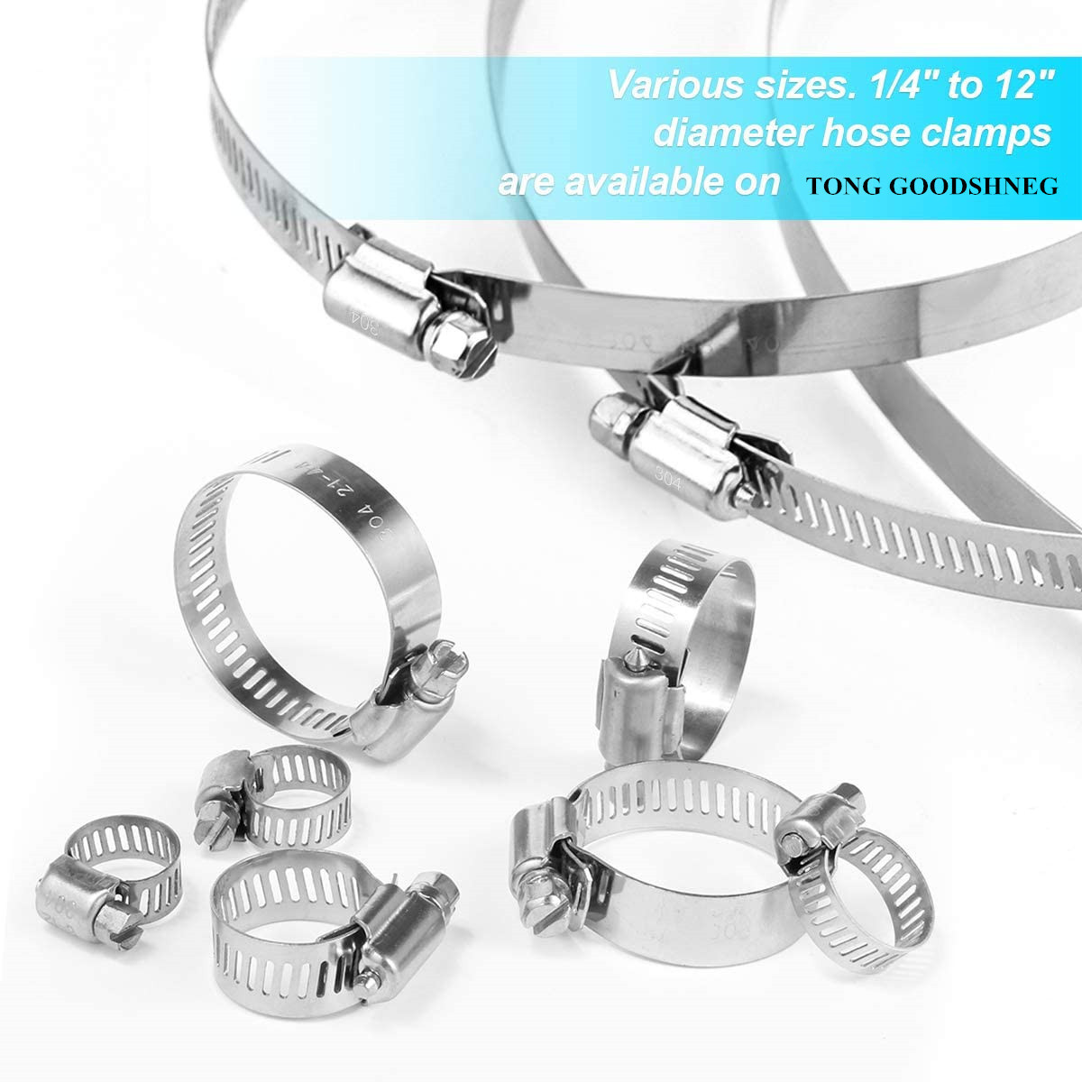 Guaranteed Quality Hose Clamp DIN 3017  Stainless Steel SS304 SS316 SS316L Heavy Duty Single Ear Hose Clamps  for Pipe