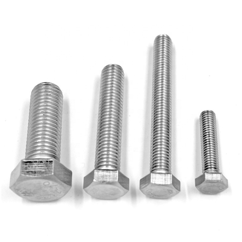 Customized Hexagonal Bolts DIN 933 DIN 931 Stainless Steel Long Hex Bolt m9 m45 m48 m58 m68