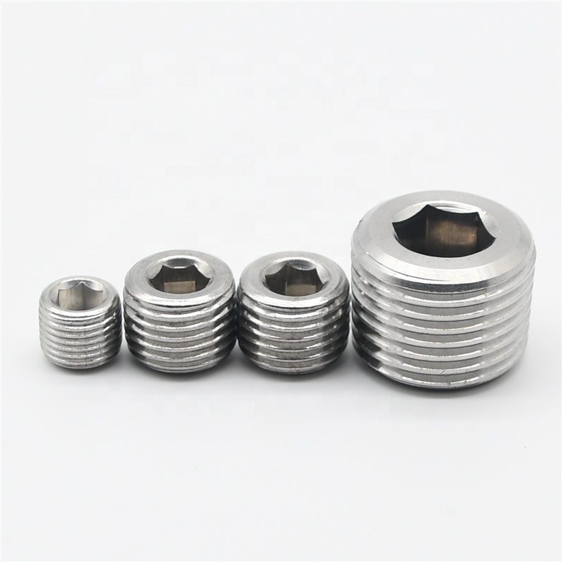 304 316  stainless steel  NPT Male Hollow Hex Plug fittings