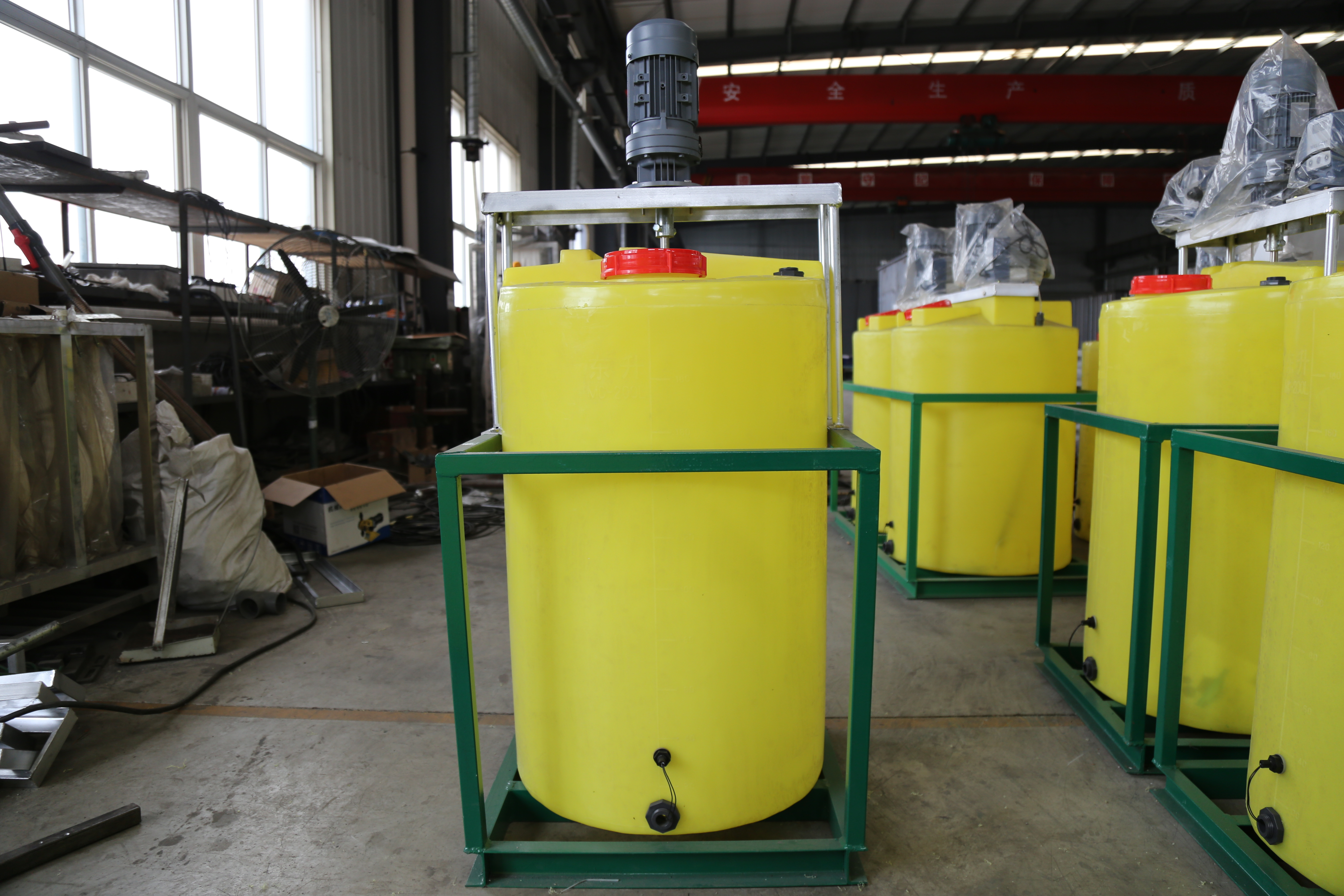 Biocides chemical dosing system for cooling tower water treatment