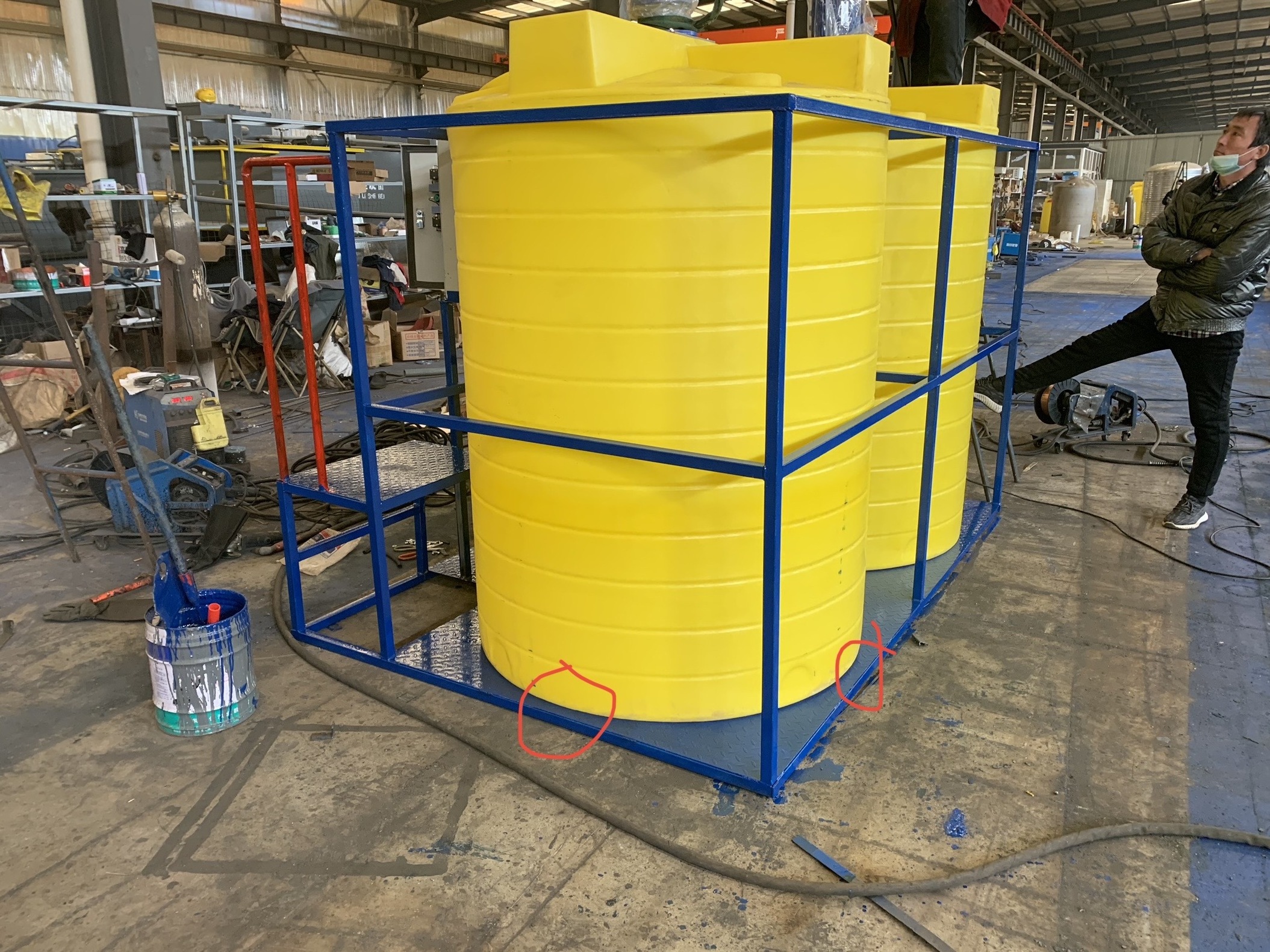 Biocides chemical dosing system for cooling tower water treatment