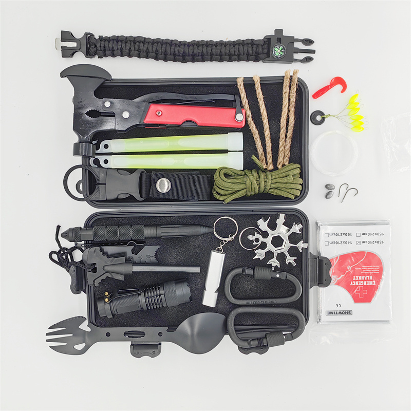 JK-H-012 Outdoor Multi-Tool Camping Accessories Survival Gear Kit For Stocking Stuffers Gifts