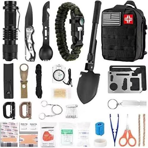 JK-B-010  Camping EDC Survival kit gear box Tactical outdoor survival kits for hiking camping 72 in 1 emergency survival kits