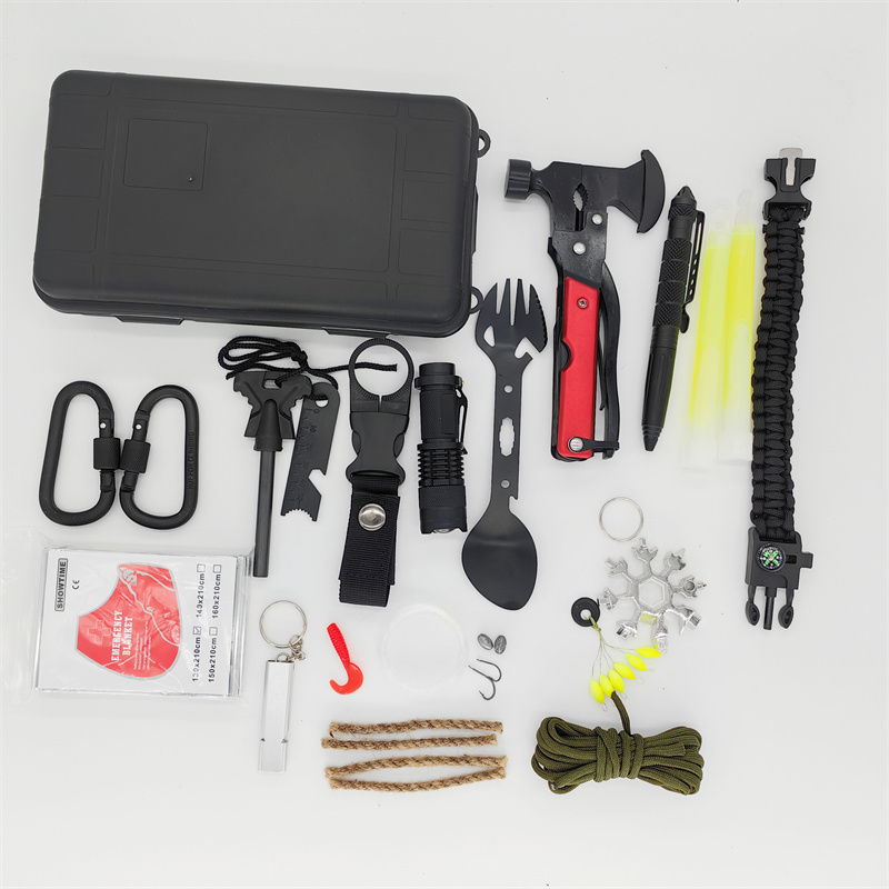 JK-H-012 Outdoor Multi-Tool Camping Accessories Survival Gear Kit For Stocking Stuffers Gifts