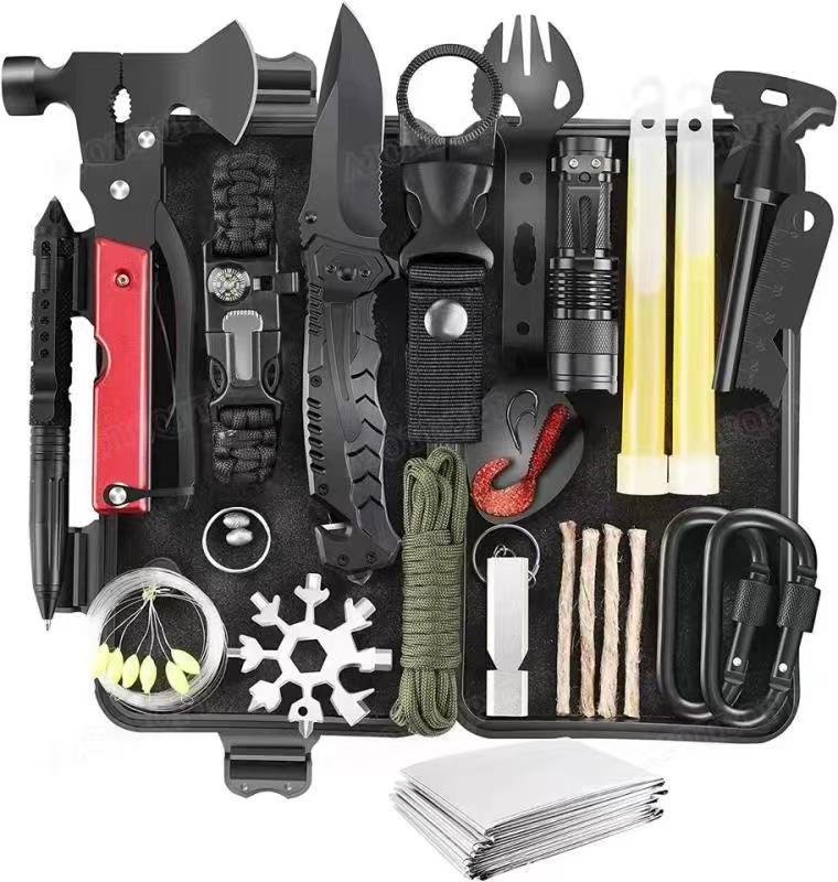 JK-H-012 Outdoor Multi-Tool Camping Accessories Survival Gear Kit For Stocking Stuffers Gifts