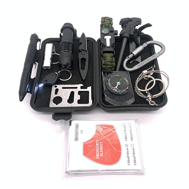 JK-H-012 Outdoor Professional Accessories Camping Kit Sos Tool Emergency Survival Gear