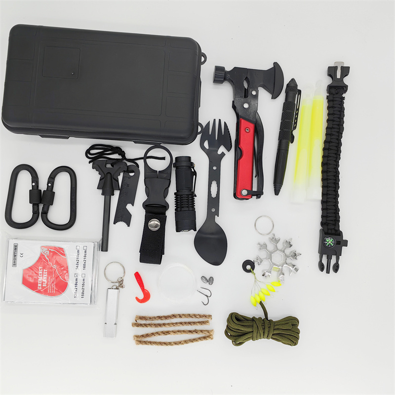 JK-H-012 Outdoor Multi-Tool Camping Accessories Survival Gear Kit For Stocking Stuffers Gifts