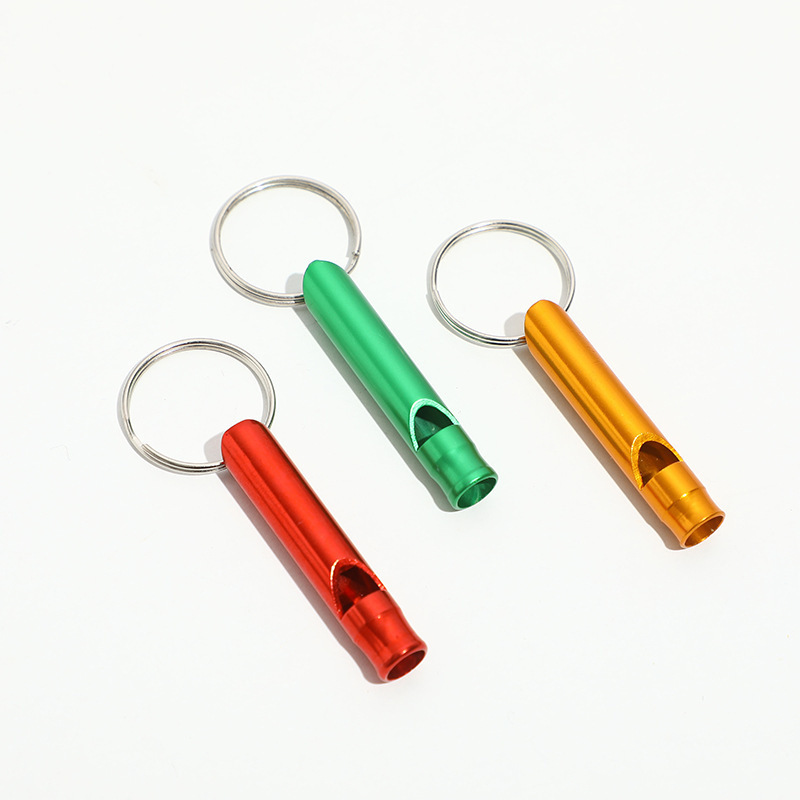 JK-KS-002 Wholesale Mini Aluminum Metal Outdoor Emergency Safety Survival Rescue Whistle