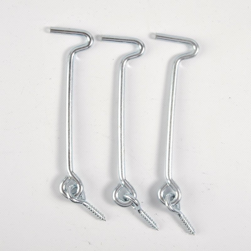 Galvanized Hook Screws Latch Swivel Door Gate Window Eye Screw Hook Latch With Mounting Screws