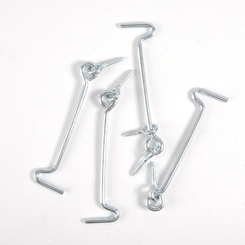 Galvanized Hook Screws Latch Swivel Door Gate Window Eye Screw Hook Latch With Mounting Screws