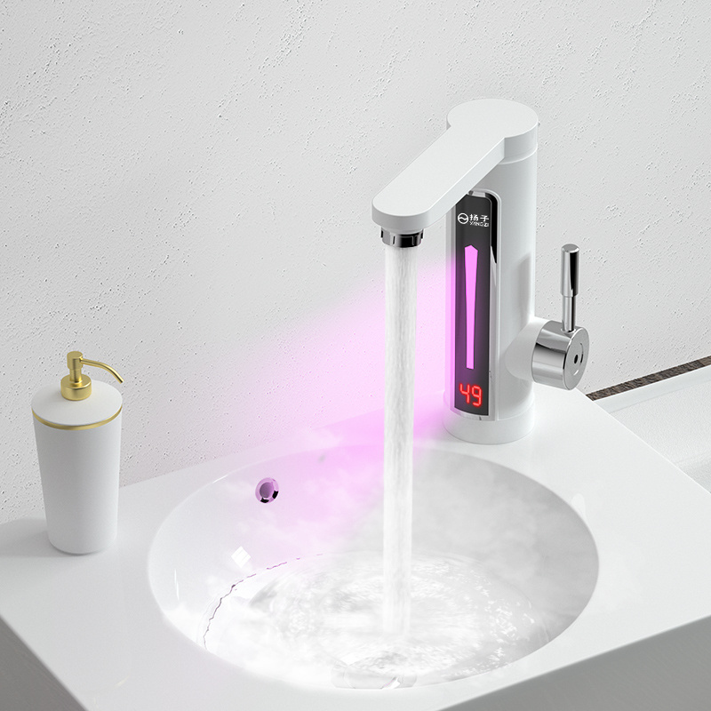 Electric Instant Heating Hot Water Faucet Tap Instant Electric Water Heater Tap Wash Led Basin Faucet