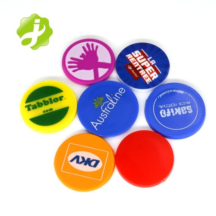 Promotional 25mm blank custom plastic token coins