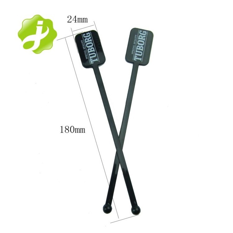 promotion custom eco friendly plastic cocktail stirrer swizzle sticks