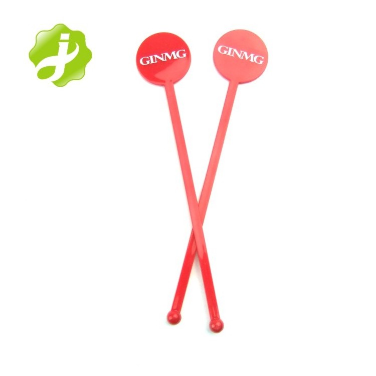 promotion custom eco friendly plastic cocktail stirrer swizzle sticks