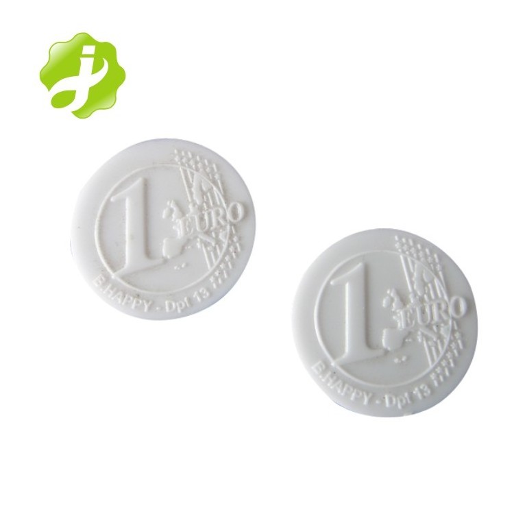 Game use cheap custom embossed plastic token coins