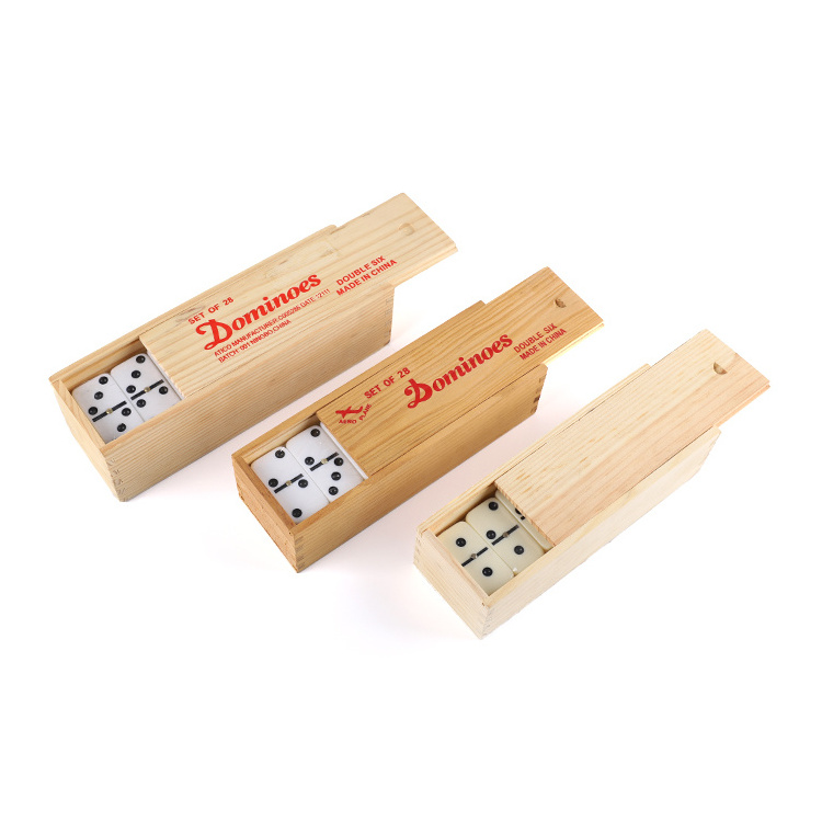 Factory Wholesale domino for plastic domino game set in wooden case