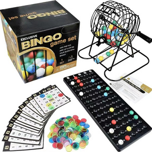 Family Games Bingo Set Gambling Metal for Leisure Paper Box Packing