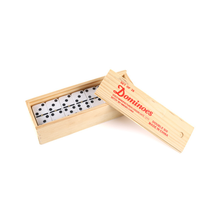 Factory Wholesale domino for plastic domino game set in wooden case