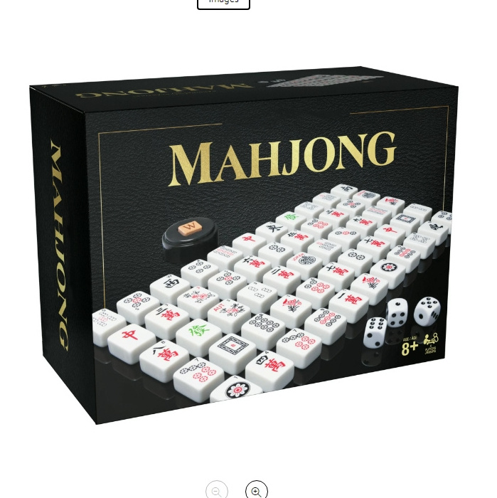 Factory high-quality heat transfer printing Melamine mahjong set in color paper box