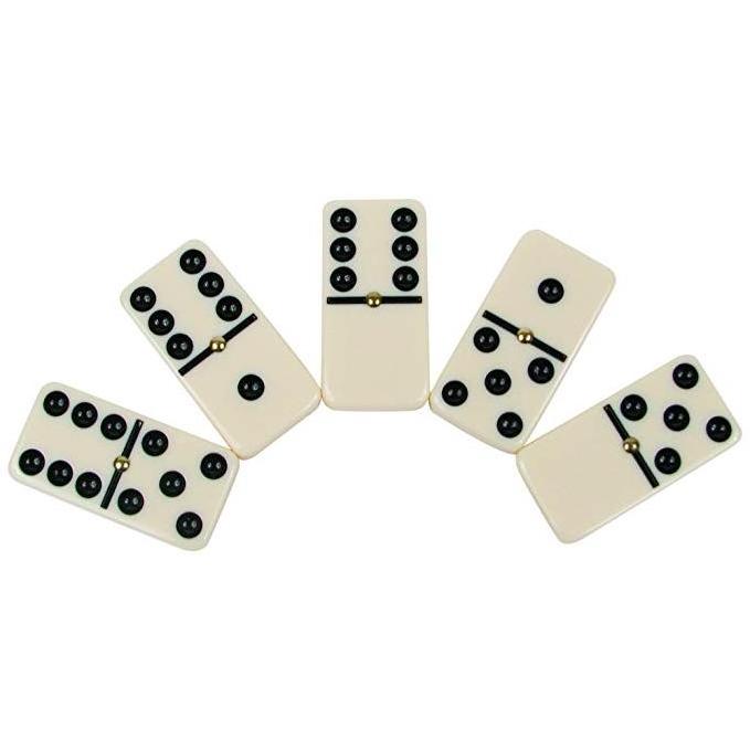 High Quality Custom Wood Box Mini IVORY Urea Table Game Domino Blocks Set