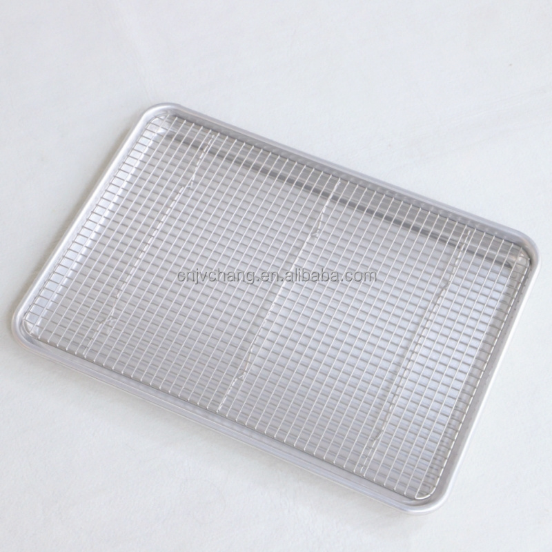 Customized Aluminum Cookie Pan With Stainless Steel Cooling Wire Rack for Baking Meat and Cakes Durable Bakeware Metal Product