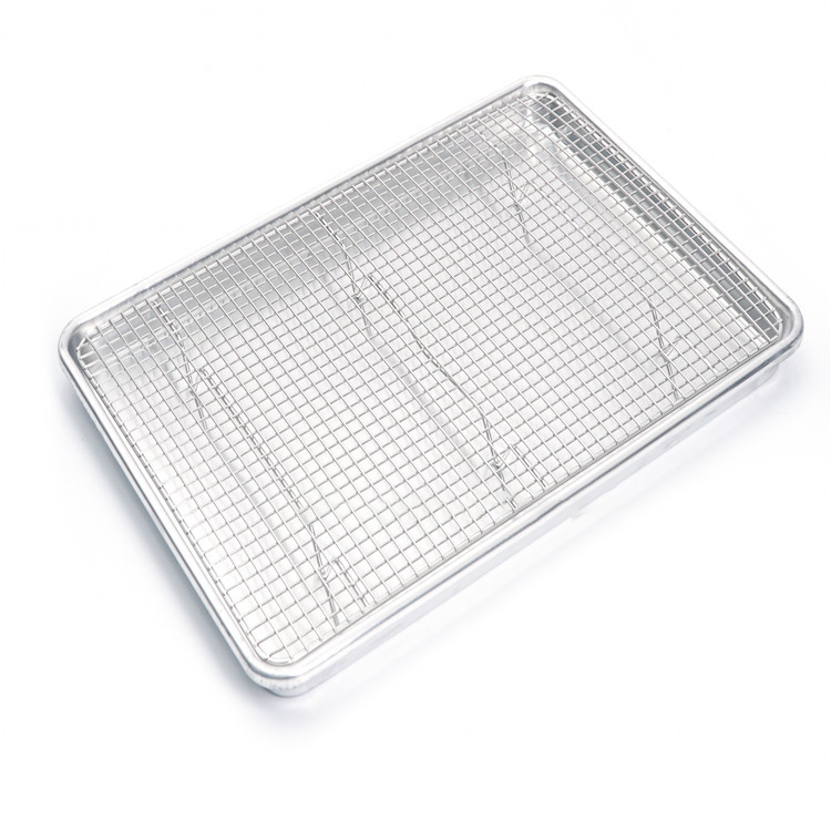 Heavy Duty Aluminium Cookie Sheet Pan And Stainless Steel Cooling Rack Set Oven Safe Pan Baking Tray Bakeware