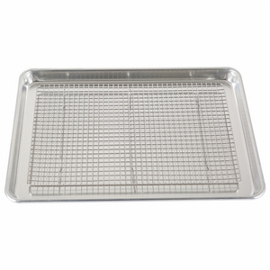 Heavy Duty Aluminium Cookie Sheet Pan And Stainless Steel Cooling Rack Set Oven Safe Pan Baking Tray Bakeware