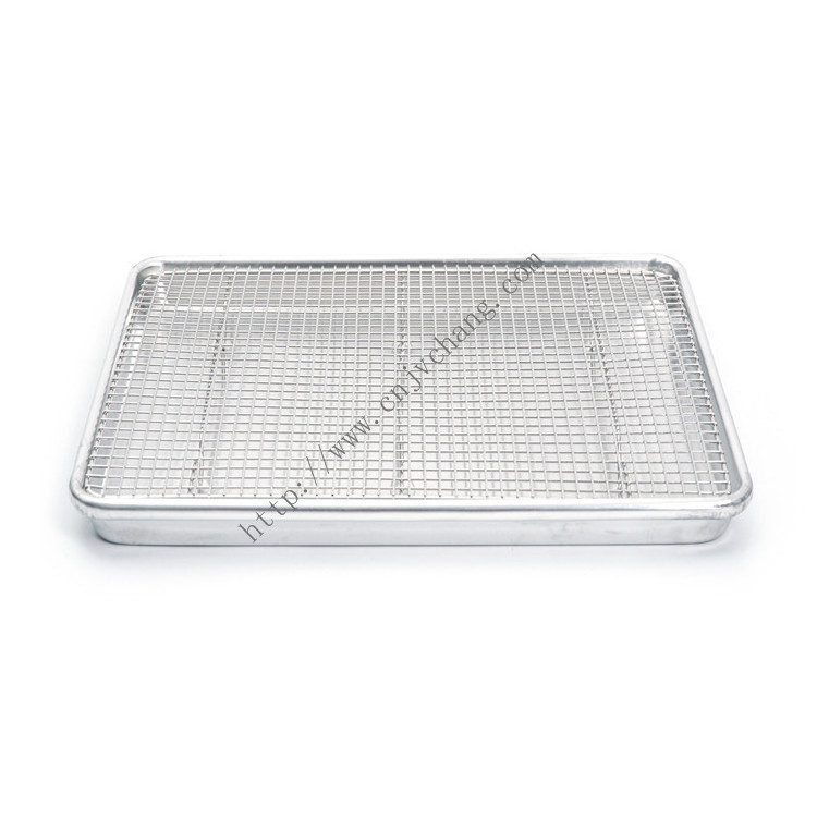 Easy cleaning Aluminum Stainless Steel Half Size Sheet Pan Baking Tray